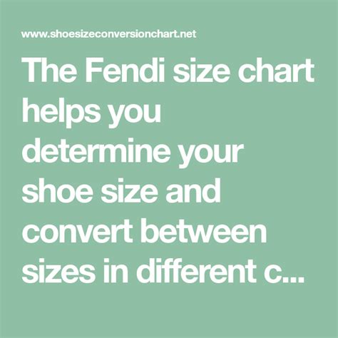 fendi size chart uk.